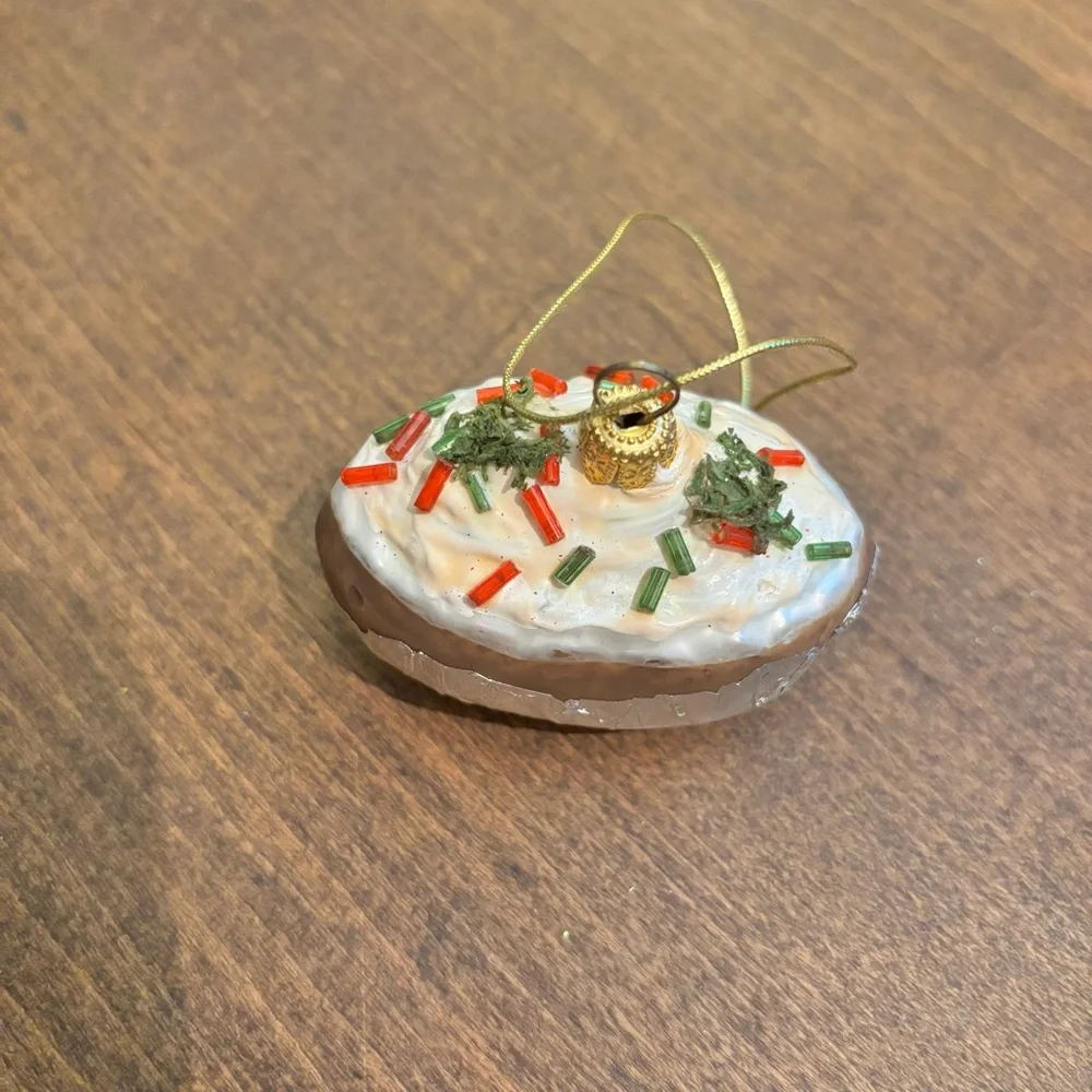 Sur La Table Baked Potato Glass Ornament (RARE ornament)